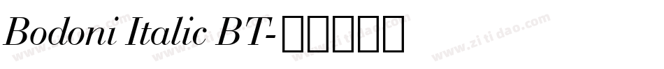 Bodoni Italic BT字体转换